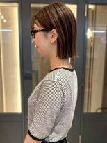 アトリエ(atelier.)&nbsp;切りっぱなしボブ 髪質改善 ミニボブ アッシュ 20代 30代