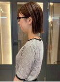 切りっぱなしボブ 髪質改善 ミニボブ アッシュ 20代 30代