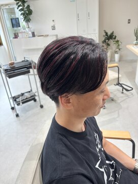 メロウ(mellow) メッシュキャップハイライト×レッドカラー