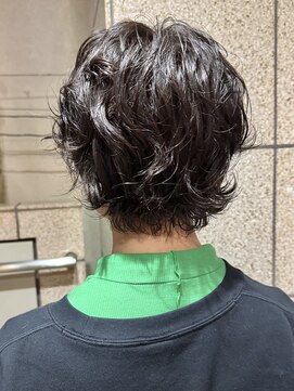 レイヤーショート/ミディアムレイヤー/シャギーボブ/根元パーマ