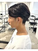 men's/メンズカット/リバースセンターパート/曲がる縮毛矯正