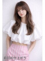 サンク(thank)&nbsp;ボリューム感のあるミディアム抜け感ボブ×寒色ベージュ