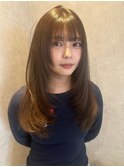 福井レイヤー顔周り艶カラー艶髪髪質改善韓国ヘア大和田