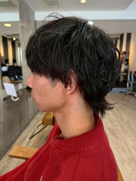 ヘアーアンドメイク ファット(Hair&Make PHAT) 大人マレットヘア黒髪メンズカット似合わせカット20代30代40代