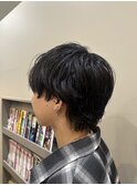【耳周りスッキリのマッシュウルフ】