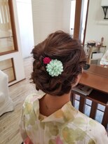 アーティスト サロン ショウ(artist salon SHOW) 浴衣 涼しげ編み込みアップスタイル