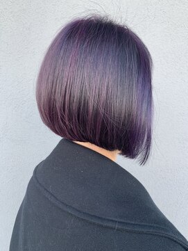 コレット ヘアー 大通(Colette hair) ☆グレイカラー・パープル・ボブ☆