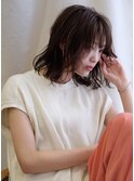 『真通知弘』軽やかさが可愛い大人のミディアムbob。