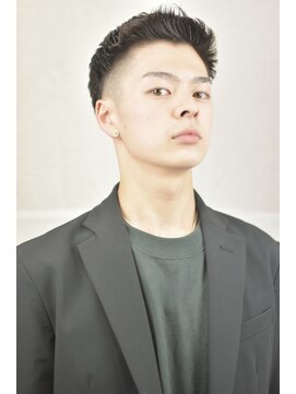 レ ギャルソン 仙台店(Les Garcons) アップバングメンズフェードニュアンスパーマスパイラルパーマ