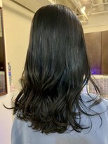 アクアオモテサンドウ(ACQUA omotesando)&nbsp;△ブリーチなしオリーブグレージュ黒髪ロングストレート暗髪