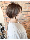 【丸みのある柔らかいショートボブ】
