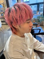 ヘア メイク ココ(hair make coco)&nbsp;淡ピンク×マッシュウルフ