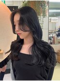 韓国アイドル風透明感ブラックカラー