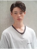 かき上げヘア ニュアンスマッシュ サイドパート ビジネス