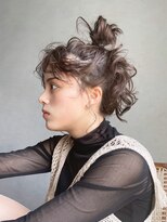 アルバム 銀座(ALBUM GINZA) ウェーブパーマフレンチカジュアルカーキベージュ_59509