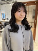 【松本咲花】初カラー春カラーラベンダーベージュ小顔くびれヘア