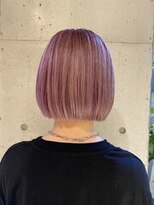 レジュアル(RESSUAL)&nbsp;ピンクベージュ切りっぱなしボブ