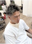 フェード メッシュ メンズ カット カラー ブリーチ ショート20代