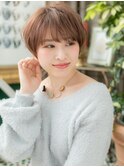 大人かわいい透け感ハイライト小顔ショートh4川口20代30代40代
