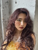 エアー 福岡(AIR)&nbsp;深みレッドブラウンxゆるカールロング