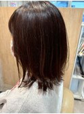 ショコラブラウン×外ハネミディ