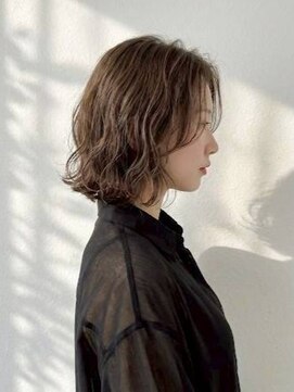 ミロアヴィタ 平尾(miroa vita) ベージュカラー 髪質改善 ボブ 顔周りカット 20代 透明感