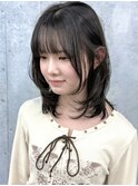 ハッシュカットレイヤーカット韓国風ミディアムレイヤー
