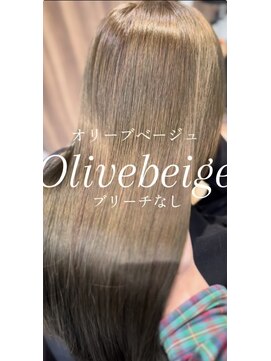 アッシュ 茗荷谷店(Ash) ブリーチなしダブルカラーで作る透明感オリーブベージュ♪