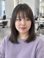 モト 船橋(moto)&nbsp;暗髪ミディアム×シースルーバング