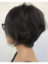 ヘアーメイクパウダー 天王寺寺田町店(Hair make powder) 大人可愛い20代30代40代小顔ひし形ショートボブグレージュ透明感