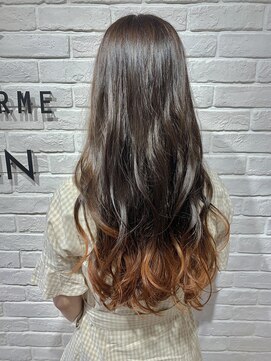 ヘア スパ ビューティー エールフォルム(HAIR SPA BEAUTY YELLFORME) すそカラー★くすみオレンジ