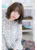 ひし形シルエット♪くせ毛風カール♪ラブふわミディa