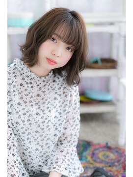 ヘアアンドビューティー ミック(Hair & Beauty miq) ひし形シルエット♪くせ毛風カール♪ラブふわミディa