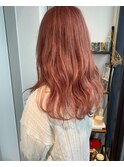 コーラルピンクカラー【髪質改善】【ダブルカラー】【代官山】