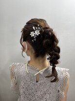 およばれ　結婚式　アレンジ　二次会　パーティーヘアセット