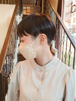 ヘアモード カクテル&nbsp;大人可愛い黒髪丸みショート◎刈り上げ女子　【ニシヤマ　ミホ】