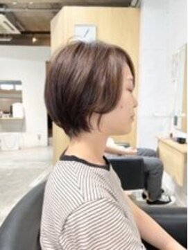 モールヘア 西中島店(MOOL hair) 大人ショートヘアイルミナカラーグレーベージュ