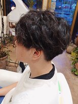 ランプヘアー(LAMP HAIR)&nbsp;ふんわり無造作スパイラルパーマ×ナチュラル暗髪ブラウン