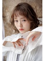 カライングドゥ(ing deux)&nbsp;20代30代40代50代ひし形デジタルパーマエアリーミディ黒髪