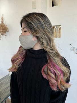 ソンリエ 青竹店(SONRiE) ピンクインナーカラー