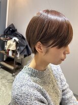 ワ ヘアー(wa-hair)&nbsp;ショートボブマッシュショートグレーベージュ髪質改善斜めバング