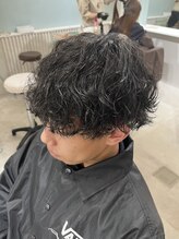 ワークスヘアー(WORKS HAIR) 波巻きパーマ　メンズパーマ