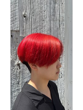 アン(Hair make un) カーディナルレッド