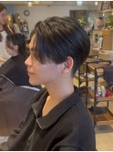 メンズカットセンター分け韓国風前下がり