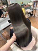 ブリーチなしカラーでグレージュカラー&髪質改善トリートメント