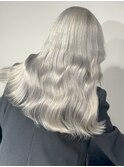 14276ブリーチ＆ダブルカラーシルバーアッシュワンホンヘア
