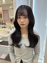 リー 梅田(Lee)&nbsp;miyuu/ブリーチなしカラー/透明感グレーブラック