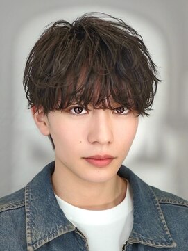 オーシャントーキョー 仙台(OCEAN TOKYO) ショートマッシュ刈り上げシャドウパーマ韓国ヘアツーブロック