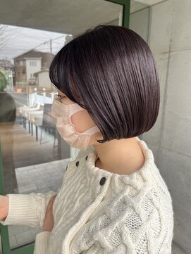 ヘアーブランド ジン フィール(HAIR BRAND Jin feel) カシスカラー×ボブ