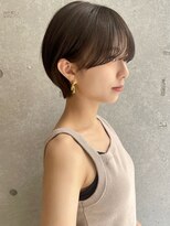 エジョン 三鷹店(Aejon) 艶髪小顔マッシュショートカットココアブラウン丸みショートボブ